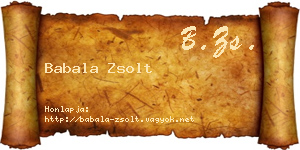 Babala Zsolt névjegykártya